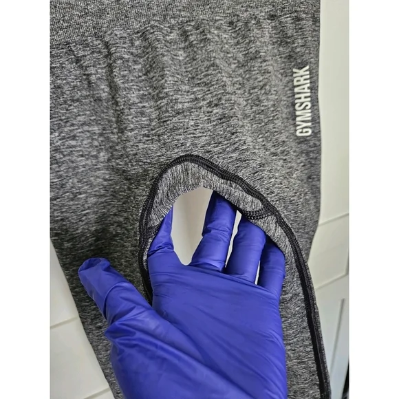 GYMSHARK black gray marl adapt seamless leggings - Picture 2 of 5